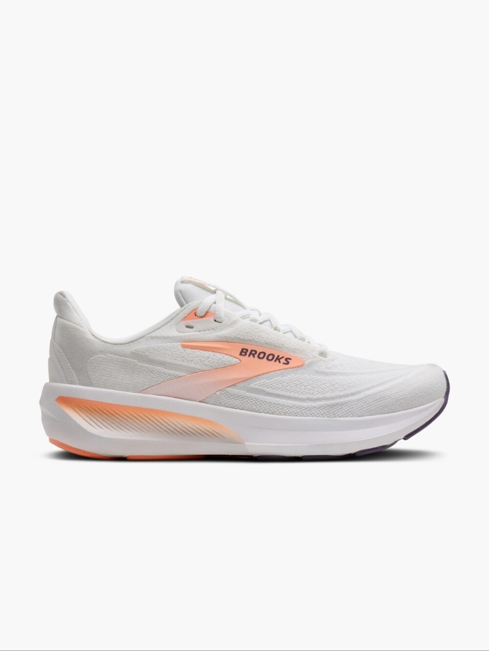 Brooks Revel 9 Women's White Peach Purple Lace Up Low Top Sneakers 1204891B152